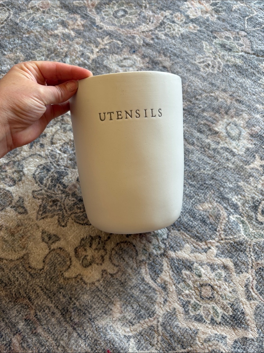 HEARTH&HAND-Ceramic Countertop Crock in Cream